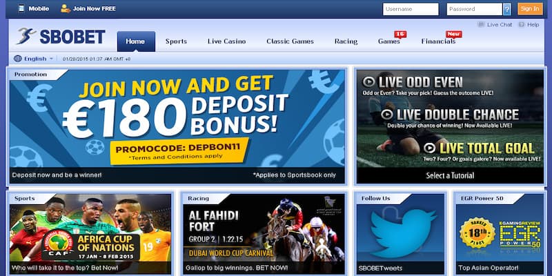 Các điểm mạnh nổi bật của Sbobet